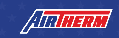 air therm logo on a blue background with stars