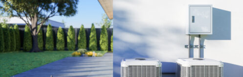 Air conditioner units outside a Savannah home.